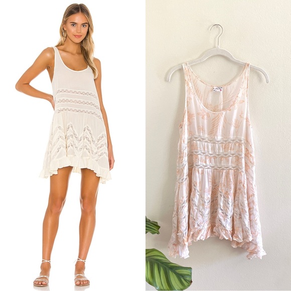 Free People Dresses & Skirts - Free People Intimately Voile Trapeze Lace Slip Dress XS